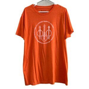 Men's Beretta Distressed Trident Orange T-Shirt. Size Large